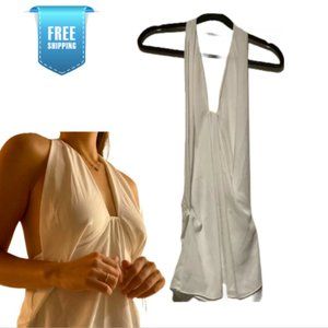 Zara Basic White Back less Halter neck top - Size Small